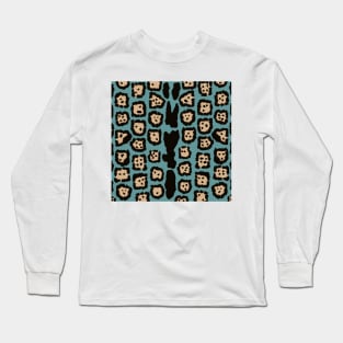 Jaguar Pattern in Beach Colors Long Sleeve T-Shirt